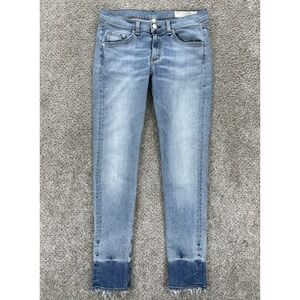 Rag & Bone Jeans Womens 28 Blue Skinny Slim Fit Portland Released Hem Stretch‎